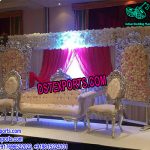 California Floral Theme Wedding Stage Setup