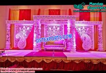 Grand Look Fiber Carved Mandap Set Grand Look Fiber Carved Mandap Set