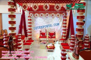 Hindu Wedding Latest Pot Pillars Mandap Set