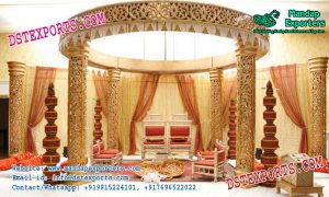 Latest Wedding Golden Fiber Mandap