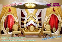 Wedding Stage Decor With Oval Panels Wedding Stage Decor With Oval Panels