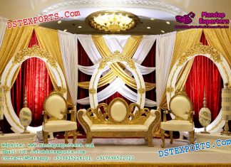 Wedding Stage Decor With Oval Panels Wedding Stage Decor With Oval Panels