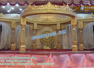 Exceptional Wedding Fiber Golden Mandap Exceptional Wedding Fiber Golden Mandap