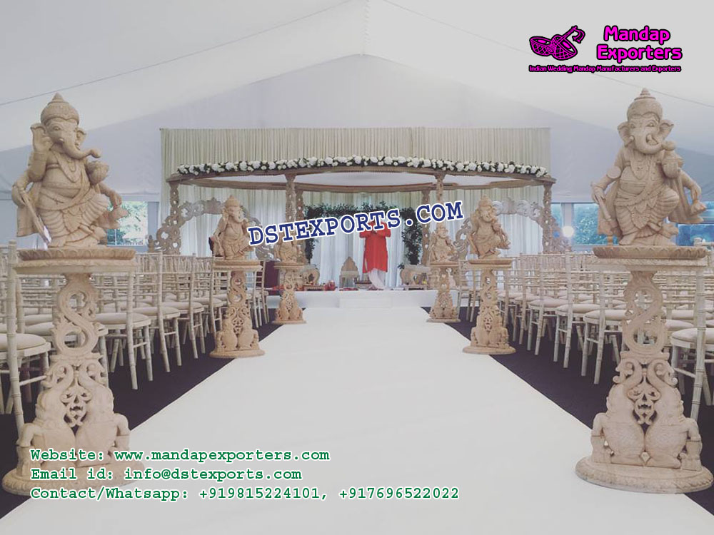 Hindu Wedding Walkway Decor With Ganesha