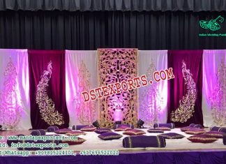 Mehandi Stage Embroidered Backdrop With Panels Mehandi Stage Embroidered Backdrop With Panels