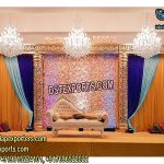 Asian Wedding Stage With Flower Wall