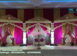 Elegant Devdas Pillar Wedding Stage Elegant Devdas Pillar Wedding Stage