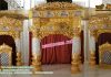 Fiber Golden Decorated Wedding Stage Set Fiber Golden Decorated Wedding Stage Set