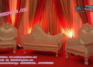 Luxurious Wedding Pearl White Sofa Set Luxurious Wedding Pearl White Sofa Set
