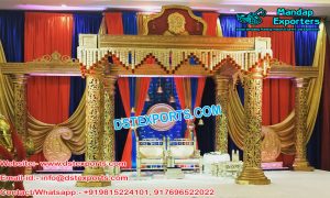 Impressive Wedding Golden Mandap Set 