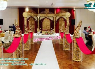Marriage Reception Walkway Pillars With Ganesha Marriage Reception Walkway Pillars With Ganesha