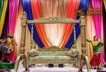 Punjabi Mehndi Stage Swing Decor Punjabi Mehndi Stage Swing Decor