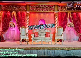 Stunning Spiral Pillar Wedding stage Stunning Spiral Pillar Wedding stage