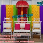 Peacock Themed Wedding Mehandi Stage
