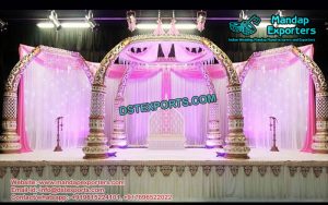 Ancient Trunk Pillars Wedding Mandap Set