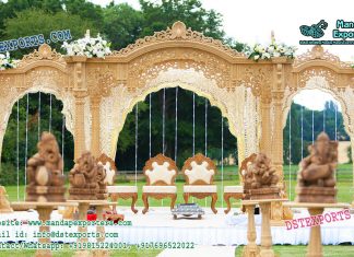 Gujarati Wedding Wooden Look Fiber Mandap Gujrati Wedding Wooden Look Fiber Mandap