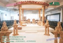 Wedding Wooden Look Double Pillar Mandap Wedding Wooden Look Double Pillar Mandap