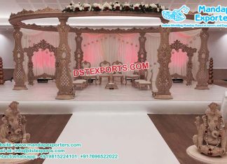 Wooden Carved Mandap for Hindu Wedding Wooden Carved Mandap for Hindu Wedding