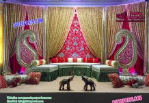Graceful Mehndi Stage Backdrop Curtains Graceful Mehndi Stage Backdrop Curtains