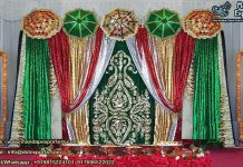 Mehndi Stage Embroidered Backdrops Decoration Mehndi Stage Embroidered Backdrops Decoration