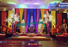 Punjabi Theme Mehandi Night Stage Punjabi Mehandi Stage set