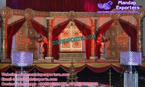 Traditional Door Panels Wedding Stage Setup