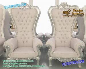 Wedding Event Royal silver Carved Chairs