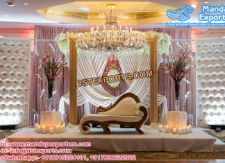 Beautiful Wedding Leather Tufted Panel Stage Beautiful Wedding Leather Tufted Panel Stage