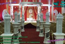 White Fiber Crystal Wedding Mandap White Fiber Crystal Wedding Mandap