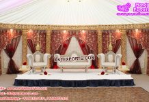Wedding Stage Embrodried Mahraab Backdrops Wedding Stage Embrodried Mahraab Backdrops