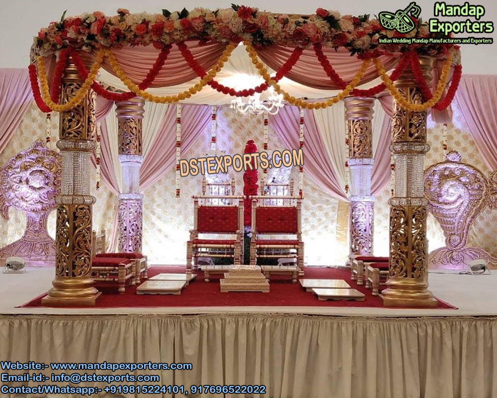 Indian Wedding Crystal Decorative Mandap