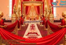 Indian Wedding Golden Fiber Mandap Indian Wedding Golden Fiber Mandap