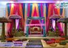 Mehndi Setup With Colorful Backdrops Mehndi Setup With Colorful Backdrops