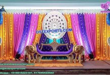 Punjabi Mehandi Sangeet Ceremony Stage Punjabi Mehandi Sangeet Ceremony Stage