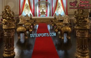 Wedding Aisleway Elephant with Ganesha Statue