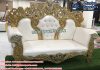 Indian Wedding Diamond Sofa Wedding Golden White Elegant Couple Sofa