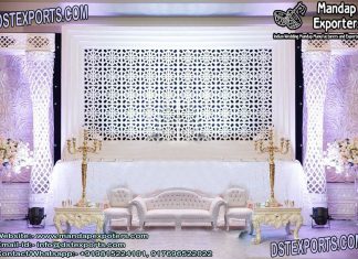 Wedding Stage Dreamy White Frame Setup Wedding Stage Dreamy White Frame Setup