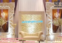 Modern Wedding Stage Fiber Back-walls Western Wedding White Fiber Back-Frames
