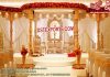 Gujarati Wedding Golden Wood Mandap Gujarati Wedding Golden Wood Mandap