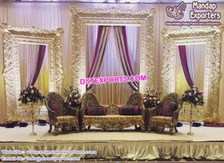 Muslim Wedding Stage Golden Frames Muslim Wedding Stage Golden Frames