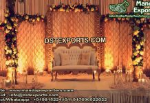 Sparkling Stage Decor With Candle Back-Walls Sparkling Stage Decor With Candle Back-Walls