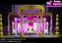 Stylish Wedding Fiber Crystal Mandap Stylish Wedding Fiber Crystal Mandap
