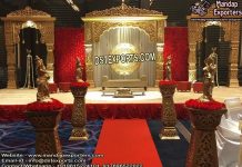 Traditional Wedding Golden Rajawada Stage Traditional Wedding Golden Rajawada Stage