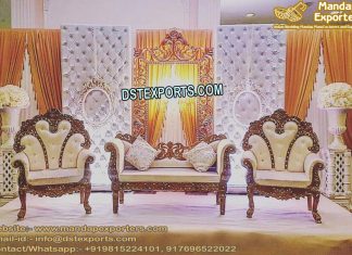 Asian Wedding Leather Tufted Stage Decor Asian Wedding Leather Tufted Stage Decor