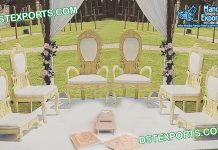 Royal Peacock Design Mandap Chair Set Royal Peacock Design Mandap Chair Set