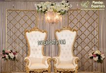 Wedding Stage Set With Candle Walls Wedding Stage Set With Candle Walls