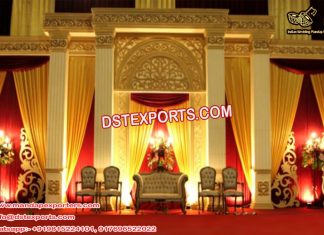 Wedding Victorian Roman Pillar Stage Setup Wedding Victorian Roman Pillar Stage Setup