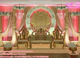 Delightful Wedding Stage with Fiber Back walls Delightful Wedding Stage with Fiber Back walls