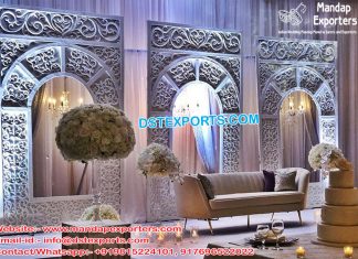 Magnificent White Wedding Backstage Frame