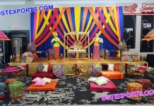 Traditional Punjabi Mehndi Stage Set up Traditional Punjabi Mehndi Stage Set up
